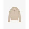 Reiss Womens Neutral Ava Open-neck Long-sleeve Wool And Cashmere-blend Jumper In Neutral