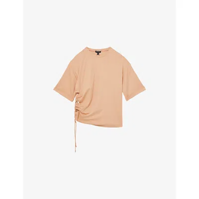 Reiss Womens Berkeley Rope-cord Cotton Top Neutral