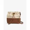 Reiss Womens  Bernie Leather And Canvas Bucket Bag