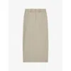 Reiss Womens  Brittany Textured Wool-blend Maxi Skirt In Neutral