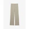 Reiss Womens Neutral Brittany Textured Wool-blend Straight-leg Suit Trousers In Neutral