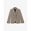 Reiss Womens  Hartley Double-breasted Wool-blend Blazer In Neutral
