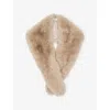 Reiss Womens Neutral Flora Faux-fur Collar In Neutral