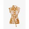 Reiss Harri Print Belted Romper In Neutral