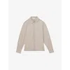 Reiss Womens Nova Long-sleeved Stretch-woven Shirt Neutral In Neutral