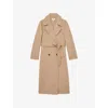 Reiss Womens Neutral Rene Double-breasted Wool-blend Coat In Neutral