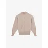 Reiss Womens Neutral Susie Funnel-neck Wool And Cashmere-blend Jumper