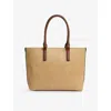 Reiss Womens Noelle Braided-strap Raffia Tote Bag Tan In Tan