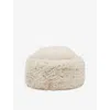 Reiss Womens Off White Serena Faux-fur Hat In Neutral