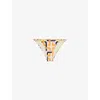 Reiss Womens Orange Wynee Graphic-print Fixed-side Stretch-woven Bikini Bottoms In Gold