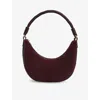 Reiss Womens  Wallace Suede And Leather Half-moon Shoulder Bag