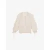 Reiss Womens Zaria Ruffled-trim Woven Top Pale Pink In Pale Pink