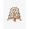 Reiss Womens  Maggie Floral-print Woven Blouse In Multi