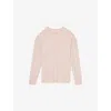 Reiss Womens Lucy V-neck Knitted Cardigan Pink