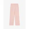 Reiss Womens Pink Billie Double-pleat Wide-leg Woven Trousers In Pink
