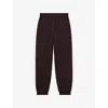 Reiss Womens Plum Laney Tapered Elasticated-waist Stretch-woven Jogging Bottoms In Purple