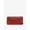 Reiss Womens Red Muriel Leather Cross-body Bag