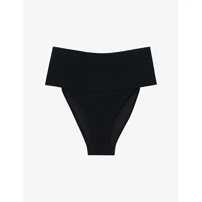 Reiss Womens  Alba High-rise Bikini Bottoms In Black