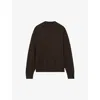 Reiss Womens  Alicia Funnel-neck Relaxed-fit Wool And Cashmere-blend Jumper In Chocolate