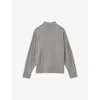 Reiss Womens  Alicia Funnel-neck Relaxed-fit Wool And Cashmere-blend Jumper In Grey Marl