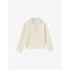 Reiss Womens  Amy Open-placket Wool-cotton Blend Shirt In Cream