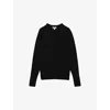 Reiss Womens  Annie Round-neck Wool-blend Jumper In Black