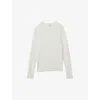 Reiss Womens Cream Annie Round-neck Wool-blend Jumper