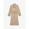 Reiss Womens Neutral August Gabardine Trench Coach