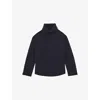 Reiss Womens Navy Brooklyn Roll-neck Wool And Cashmere-blend Jumper Xs In Blue