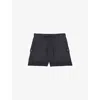 Reiss Womens Navy Cara Drawstring-waist Linen Shorts