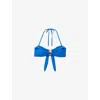 Reiss Womens  Carina Bandeau Bikini Top In Blue
