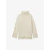 Reiss Womens  Eliza Roll-neck Wool-cashmere Knitted Jumper In Cream