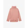 Reiss Womens  Eliza Roll-neck Wool-cashmere Knitted Jumper In Soft Pink