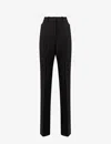 Reiss Womens Black Gabi Slip-pocket Slim-leg Mid-rise Woven Trousers