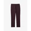 Reiss Womens Berry Gabi Slip-pocket Slim-leg Mid-rise Woven Trousers In Brown