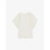 Reiss Harlowe Lace Insert T-shirt In White