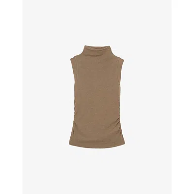 Reiss Womens  Hattie Funnel-neck Jersey-knit Vest