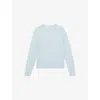 Reiss Womens Blue Hester Round-neck Wool Jumper