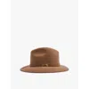 Reiss Camel Wool Fedora In Camel
