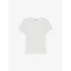 Reiss Womens White Jolie Slim-fit Cotton-jersey T-shirt Xs