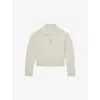 Reiss Womens Ivory Lissy Cable-knit Wool And Cashmere-blend Jumper Xs In White