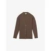 Reiss Womens  Lucy V-neck Knitted Cardigan In Mink