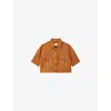 Reiss Rust Button-through Cropped Cargo Top In Rust