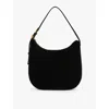 Reiss Black Marianna Leather And Suede Shoulder Bag In Black