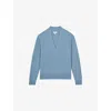 Reiss Womens Blue Mia V-neck Long-sleeve Cashmere Jumper In Blue