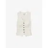 Reiss Womens Cream Millie Single-breasted Woven Waistcoat In Cream