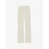 Reiss Womens Cream Millie Wide-leg Woven-twill Trousers In Cream