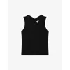 Reiss Womens Black Mira V-neck Sleeveless Woven Top