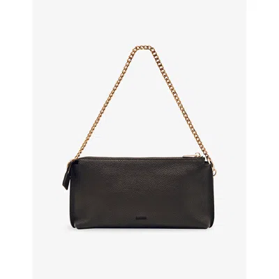 Reiss Womens Chocolate Muriel Leather Cross-body Bag In Brown