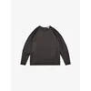 Reiss Womens Mauve Natalia Button-back Relaxed-fit Satin Top In Gray